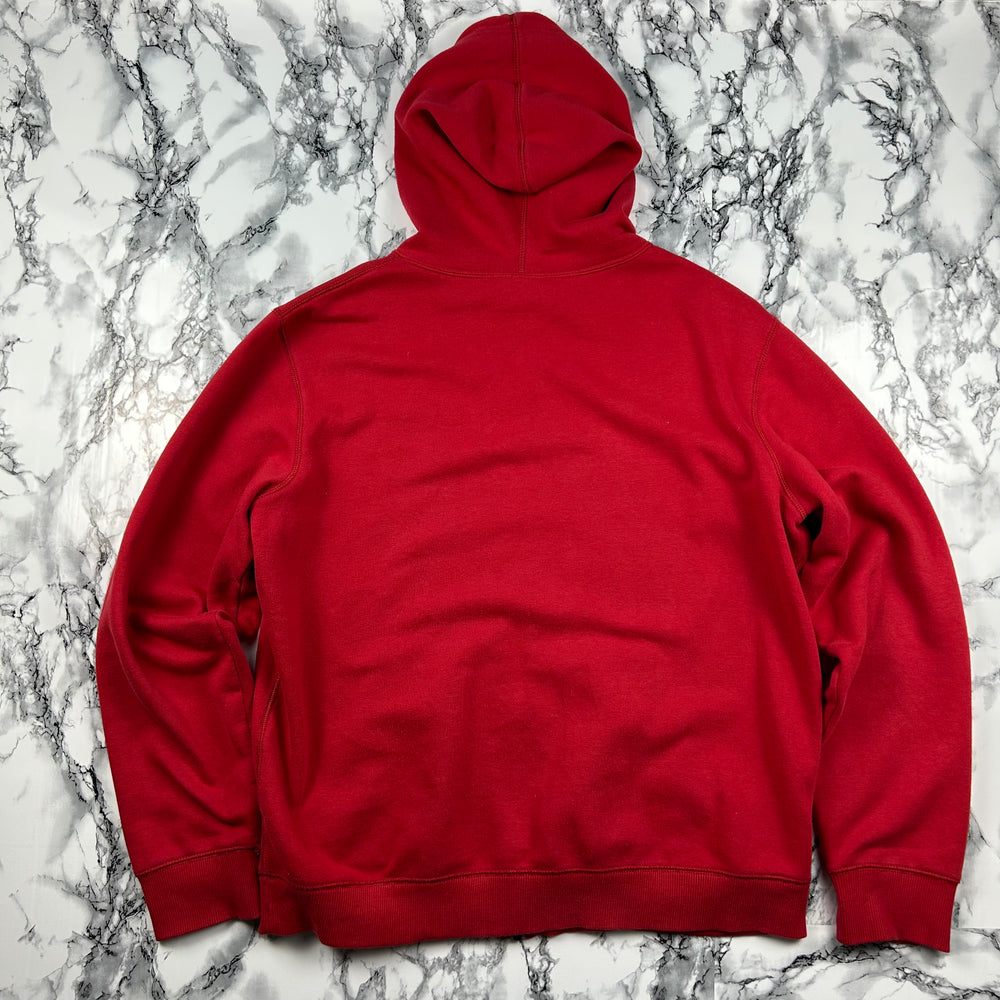 (L) Vintage Nike Swoosh Sweatjacke Kapuzenhoodie Rot