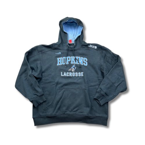 (XL) Vintage Nike NFL Hopkins Hoodie Lacrose Schwarz Hellblau