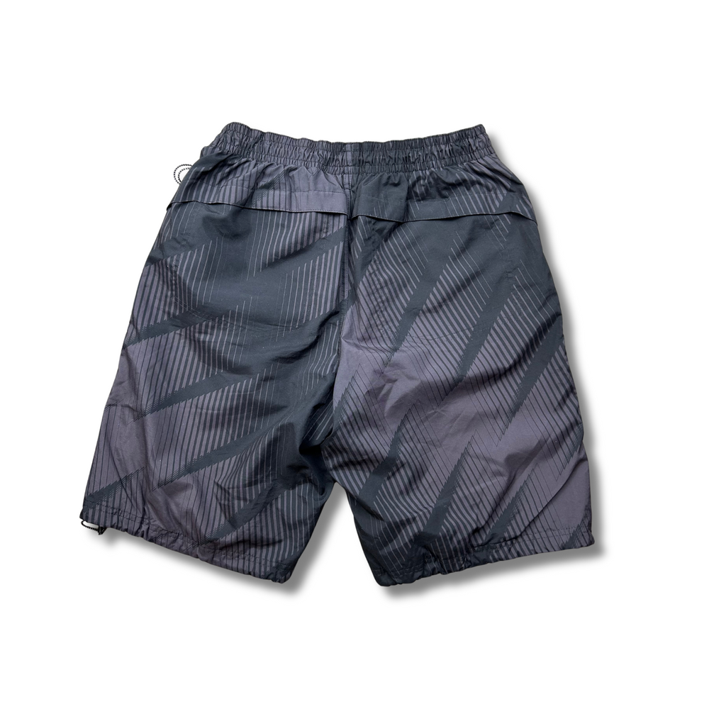 (M) Vintage Nike Air Max Shorts Nylon Schwarz Grau