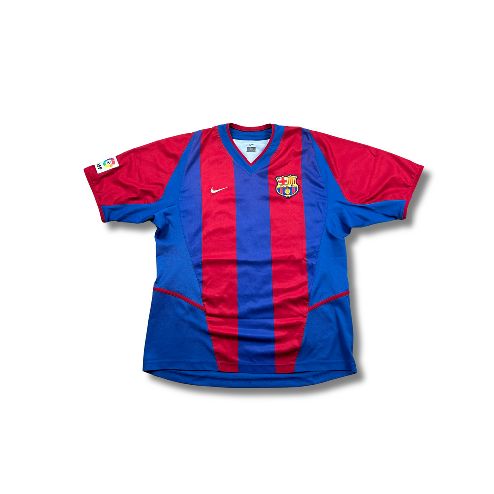 (L) Vintage Nike FC Barcelona Trikot Home Kit 2002-03 Rivaldo