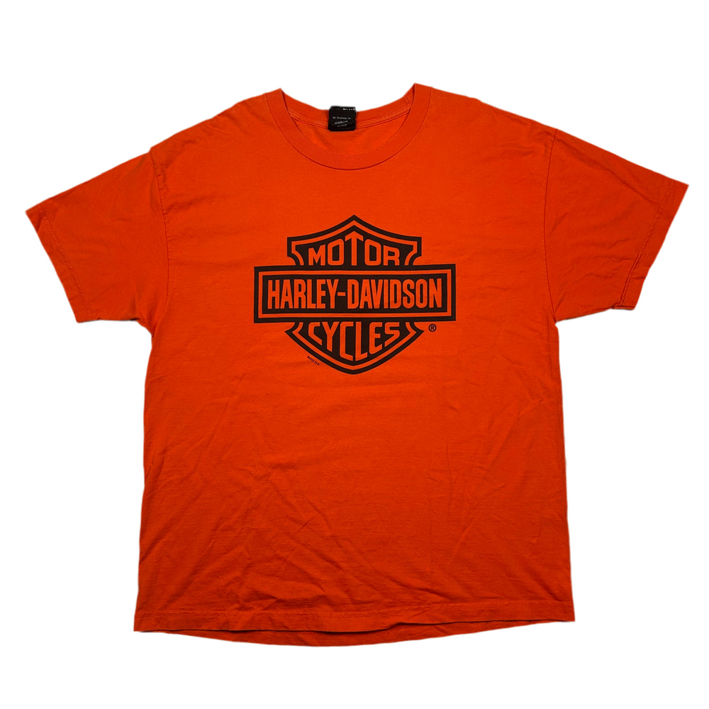 (XL) Vintage Harley Davidson T-Shirt Orange