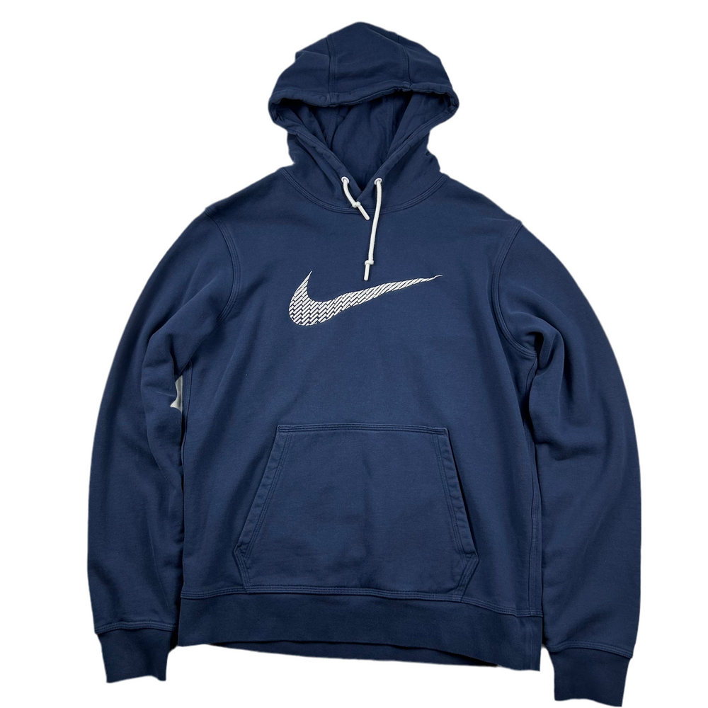 (M) Nike Hoodie Swoosh Gestickt Dunkelblau