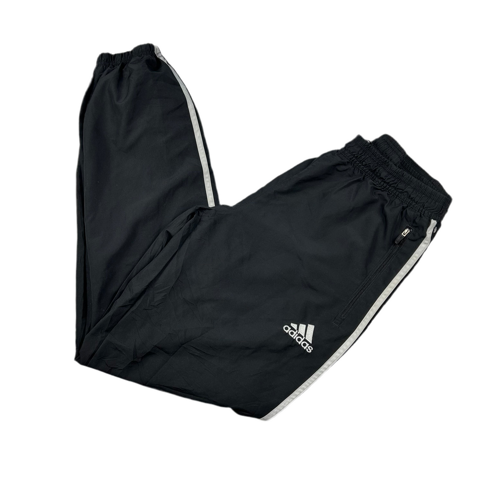 (M) Vintage Adidas Trackpants Trainingshose Schwarz mit Weißen Streifen