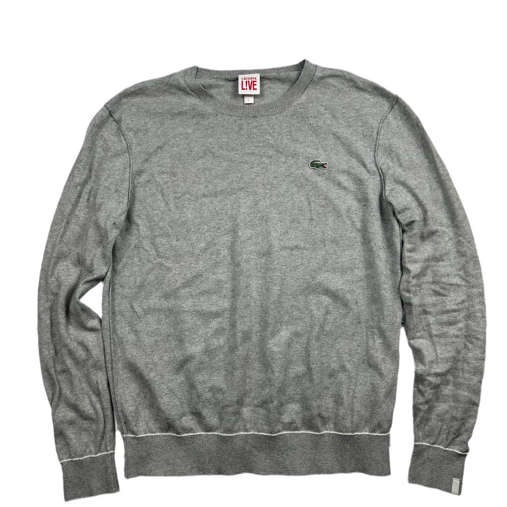 (S-M) Lacoste Vintage Sweater Pullover Crewneck Grau