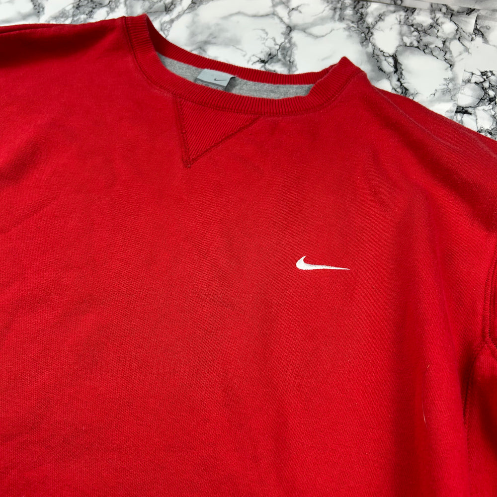 (XL) Vintage Nike Sweater Crewneck Pullover Rot