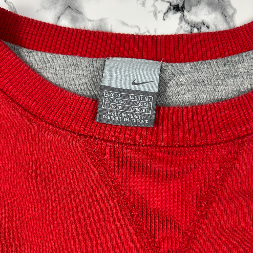 (XL) Vintage Nike Sweater Crewneck Pullover Rot