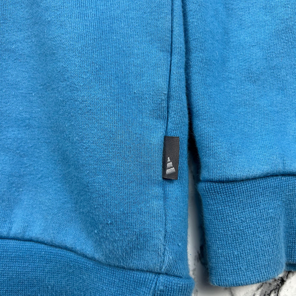 (M) Vintage Adidas Spellout Pullover Crewneck Blau