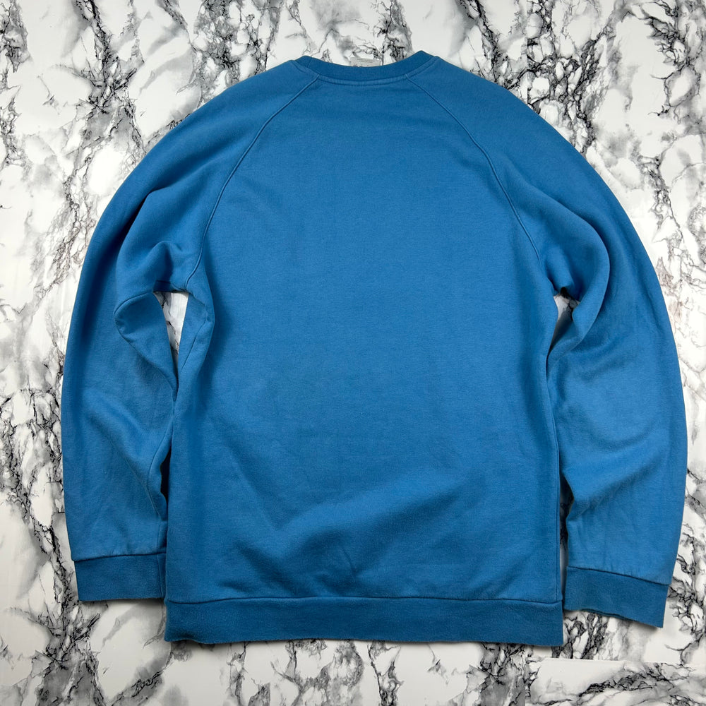 (M) Vintage Adidas Spellout Pullover Crewneck Blau