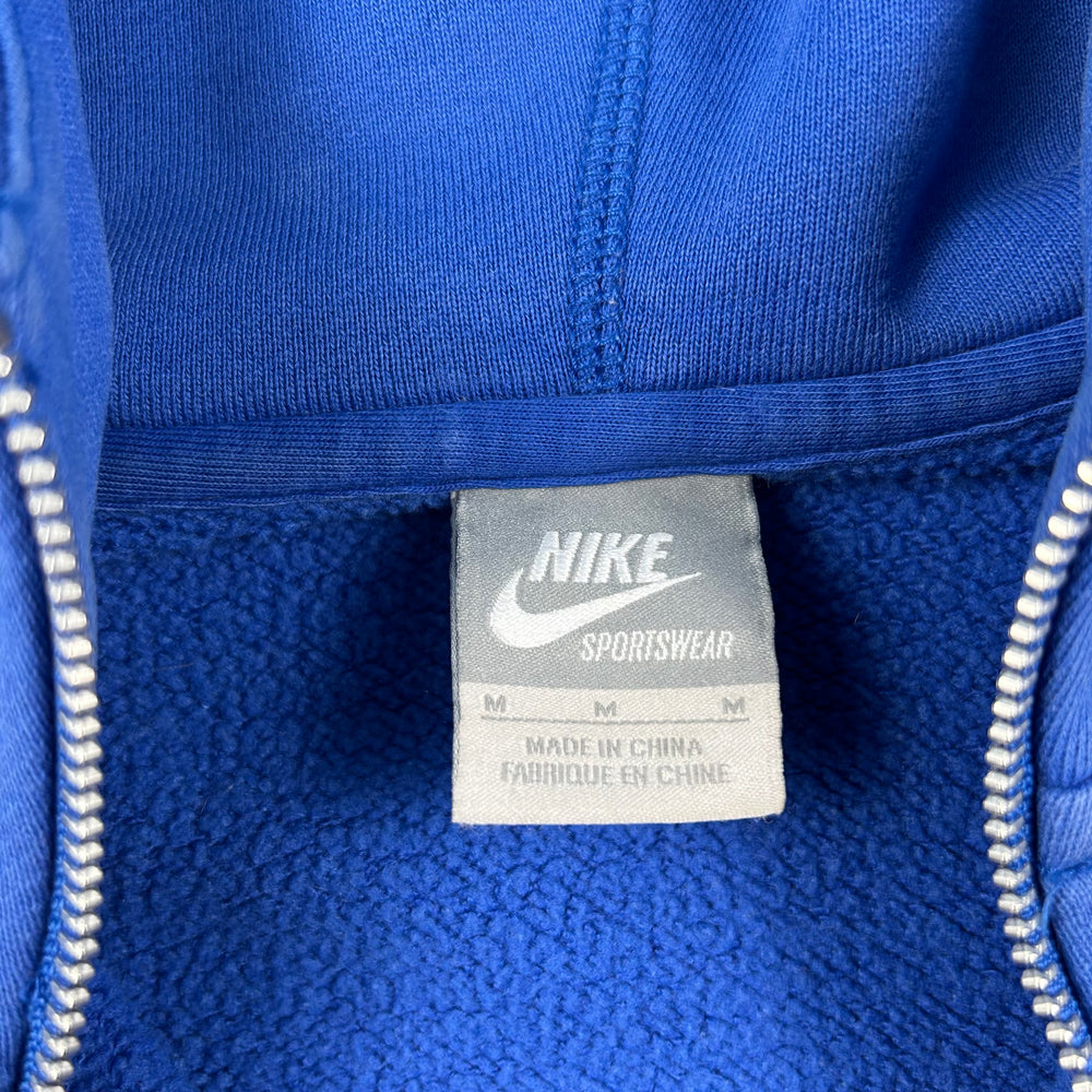 (M) Heavy Cotton Vintage Nike Jacke Hoodie Kapuzenjacke Blau