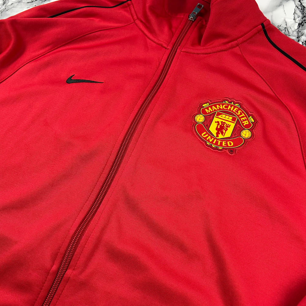 (L) Vintage Nike Manchester United Trainingsjacke Trackjacket Rot