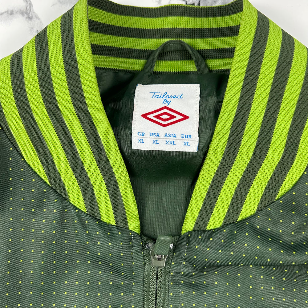 (XL) Umbro Vintage Trainings-Bomberjacke Grün