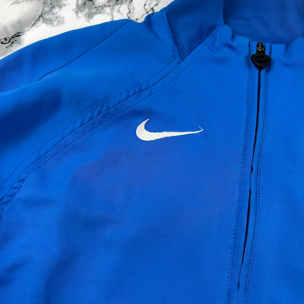 (S) Vintage Nike Windbreaker TwoTone Trackjacket Blau Dunkelblau