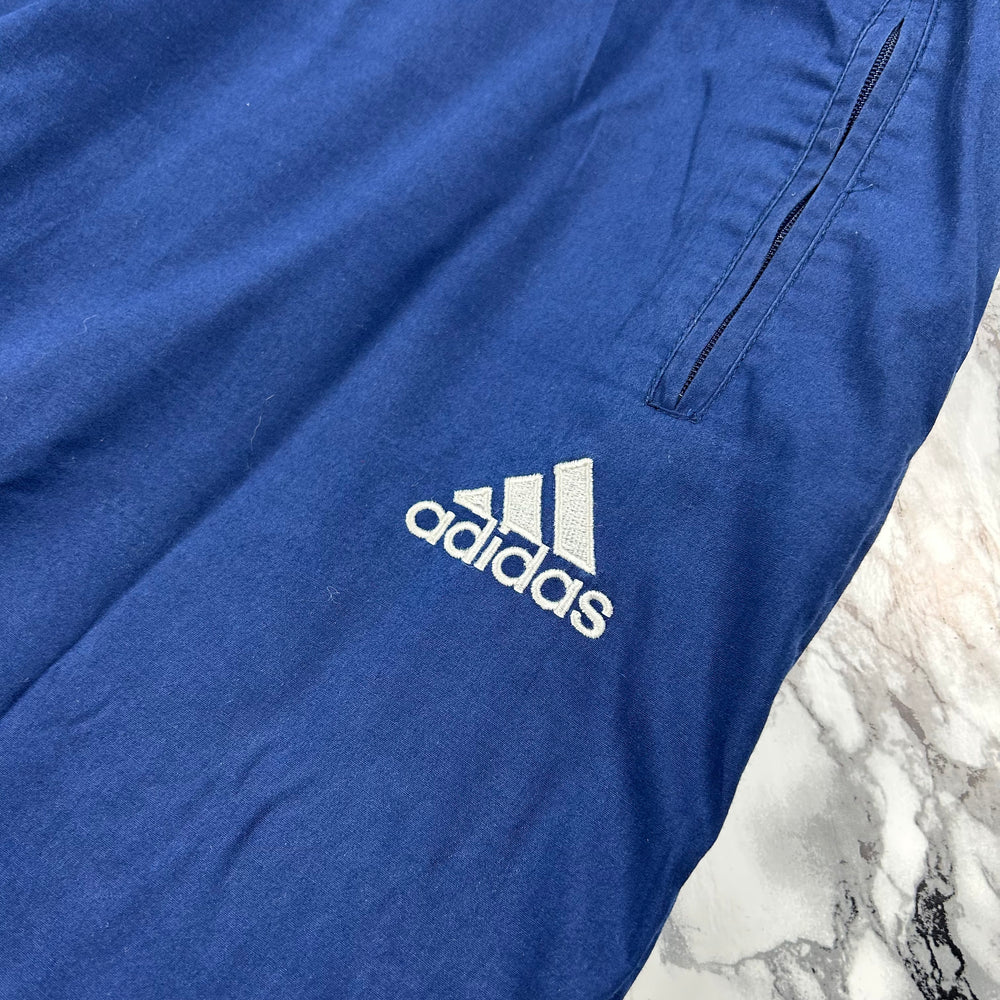 (XL) Heavy Vintage Adidas Trackpants Trainingshose Dunkelblau