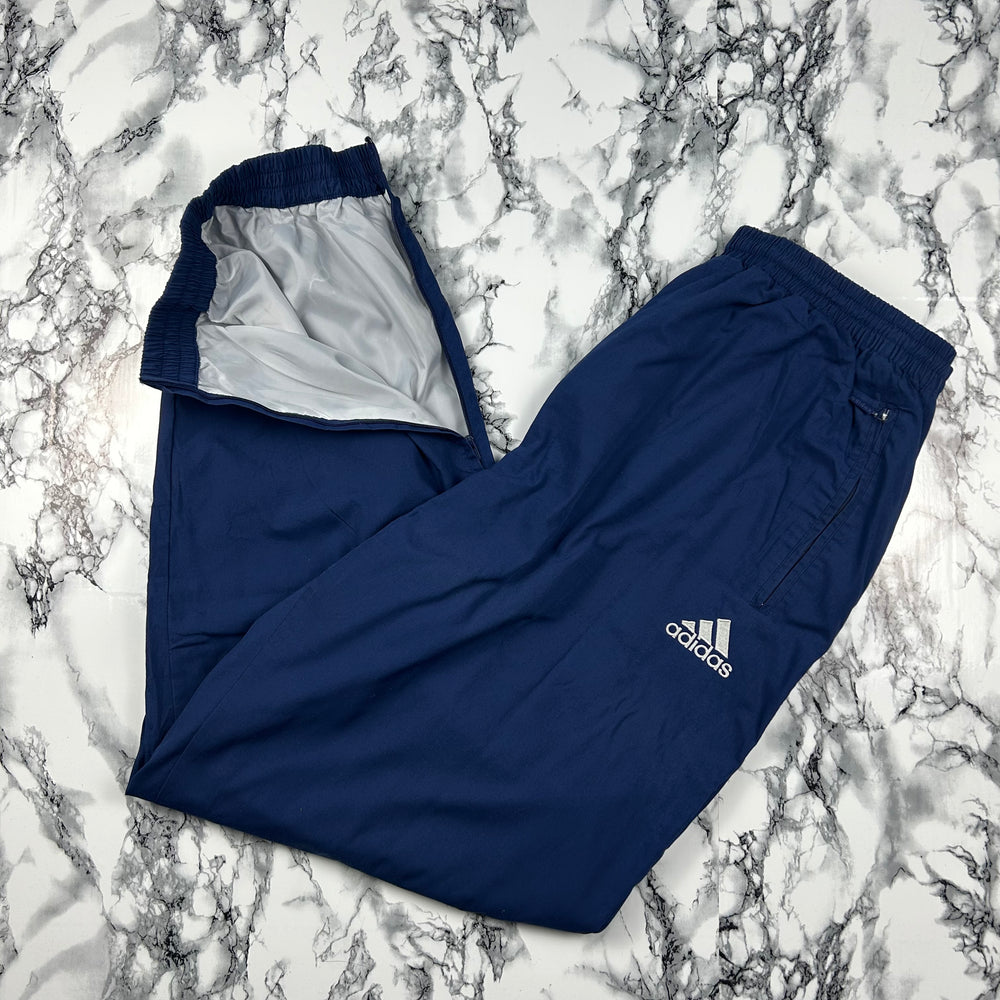 (XL) Heavy Vintage Adidas Trackpants Trainingshose Dunkelblau