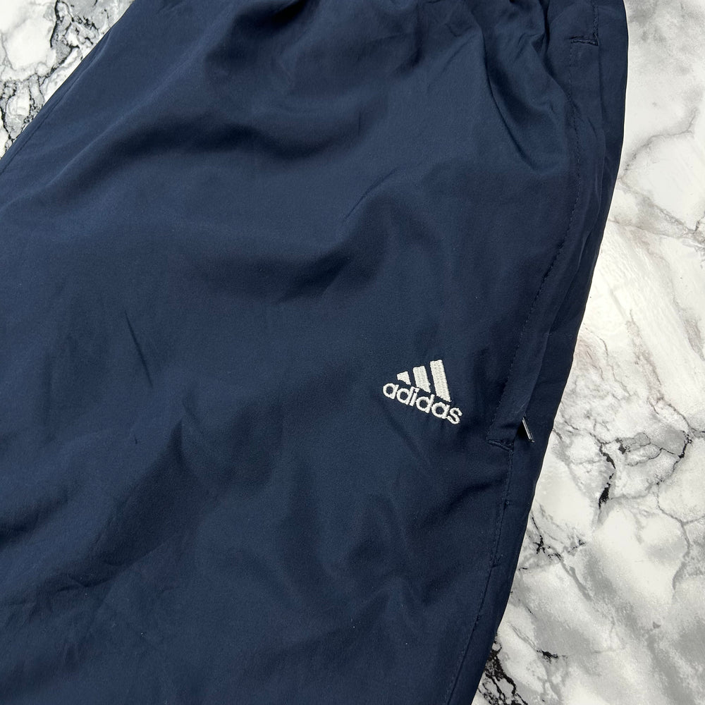 (M) Vintage Adidas Trackpants Trainingshose Dunkelblau Nylon