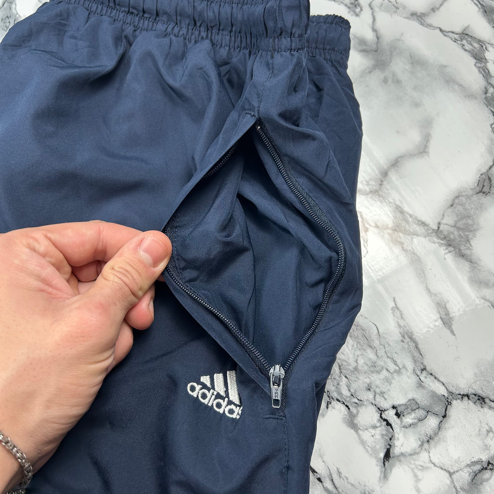 (M) Vintage Adidas Trackpants Trainingshose Dunkelblau Nylon