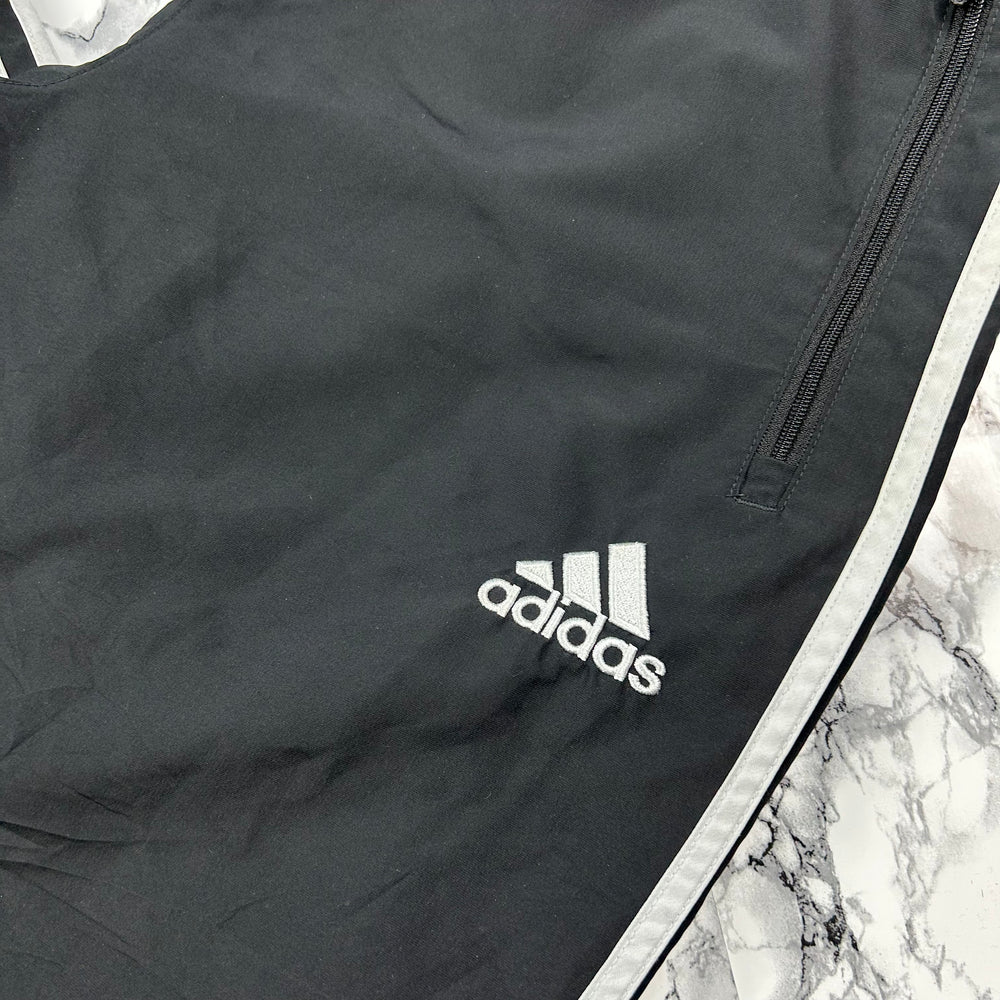 (M) Vintage Adidas Trackpants Trainingshose Schwarz mit Weißen Streifen