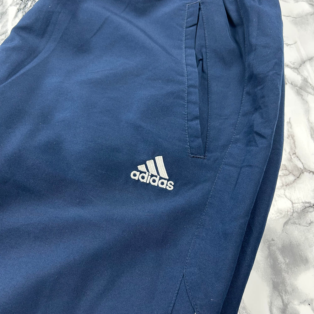 (XL) Vintage Adidas Trackpants Trainingshose Dunkelblau Graue Streifen