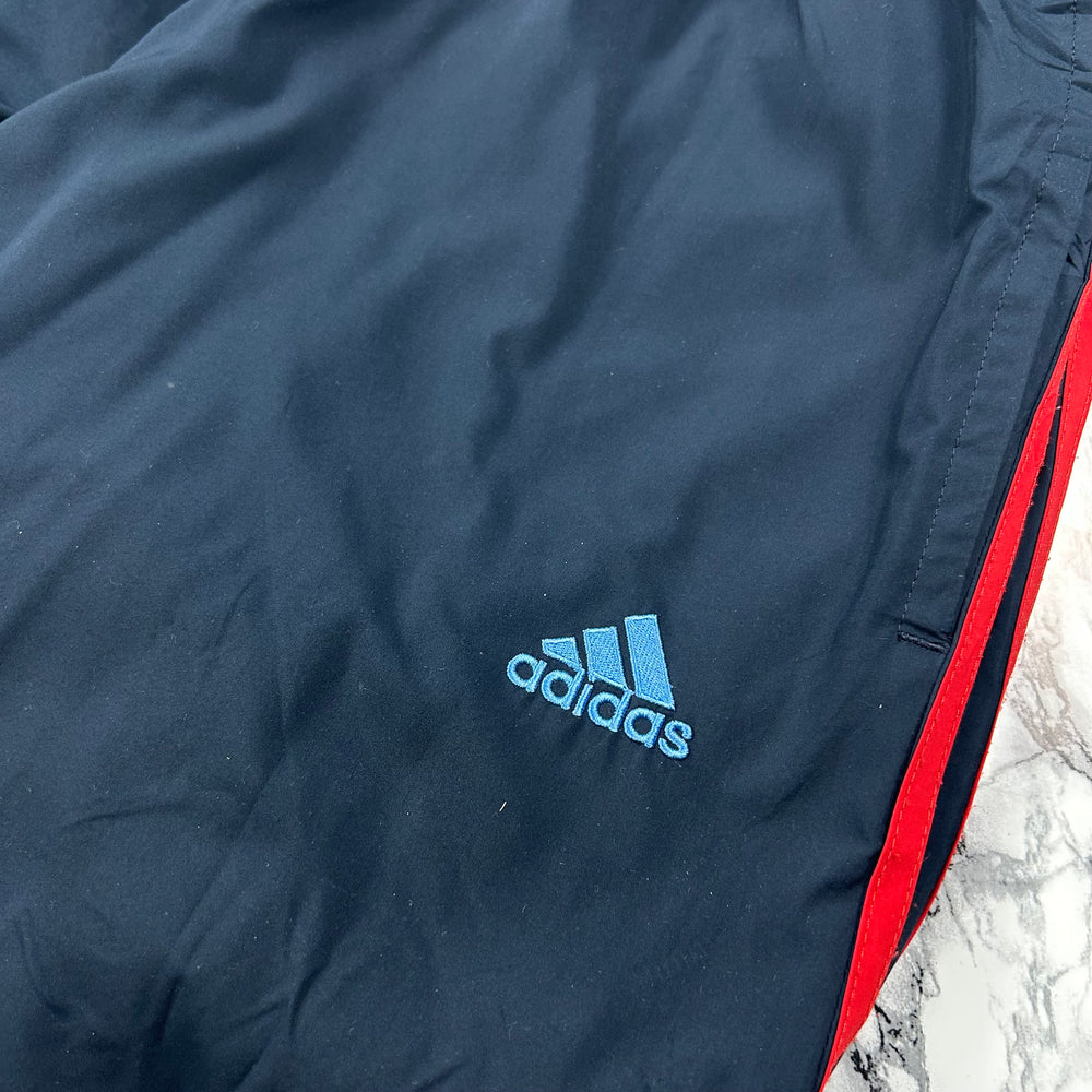 (S) Vintage Adidas Trackpants Trainingshose Dunkelblau Nylon