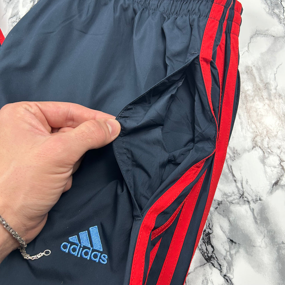 (S) Vintage Adidas Trackpants Trainingshose Dunkelblau Nylon