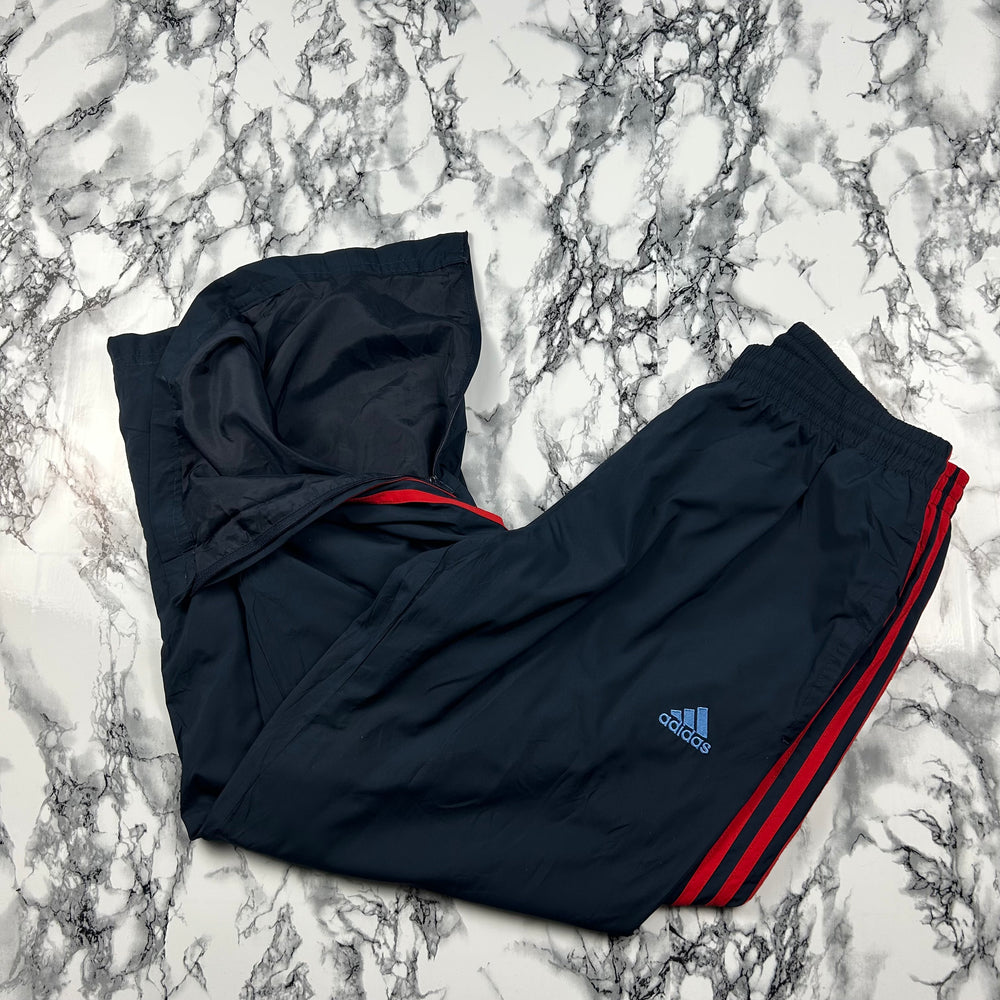 (S) Vintage Adidas Trackpants Trainingshose Dunkelblau Nylon