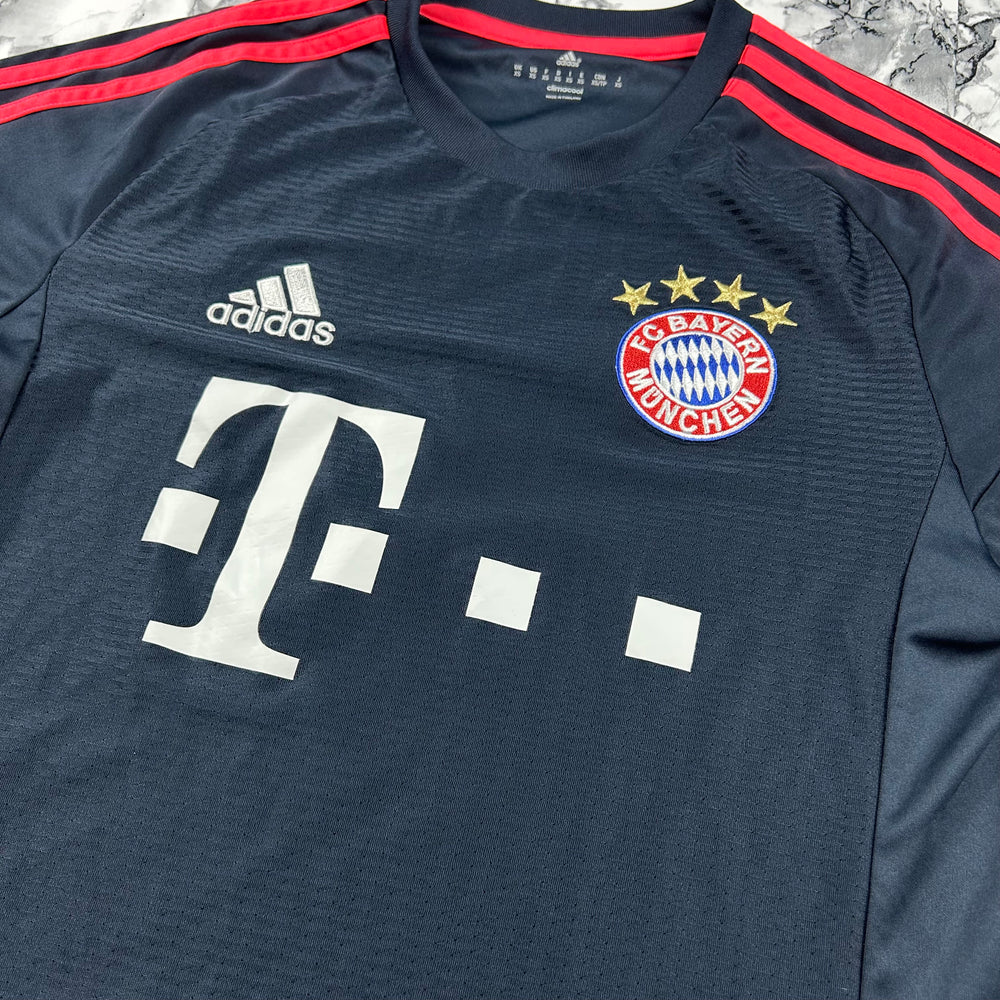 (S) Adidas FC Bayern Lewandowski Trikot Polyester Dunkelblau