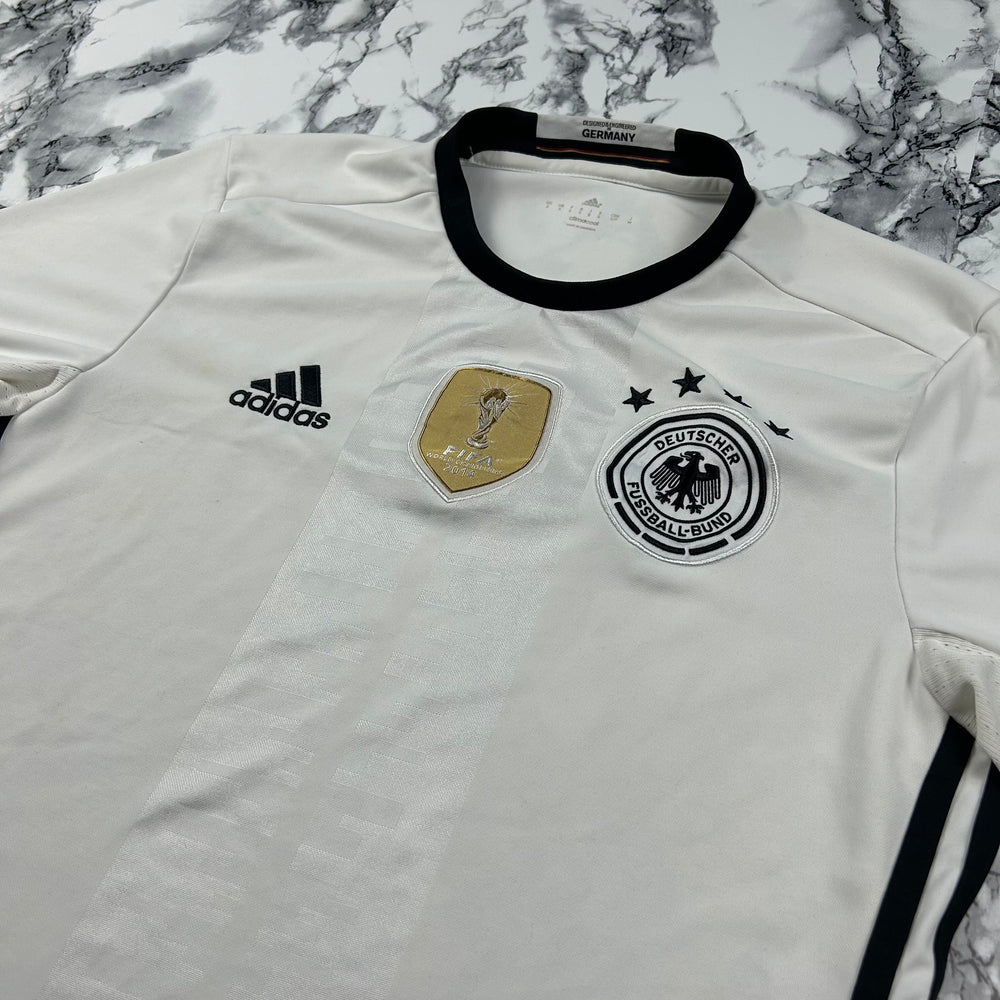 (S) Adidas Deutschland Trikot 2016-2017 Polyester Weiß