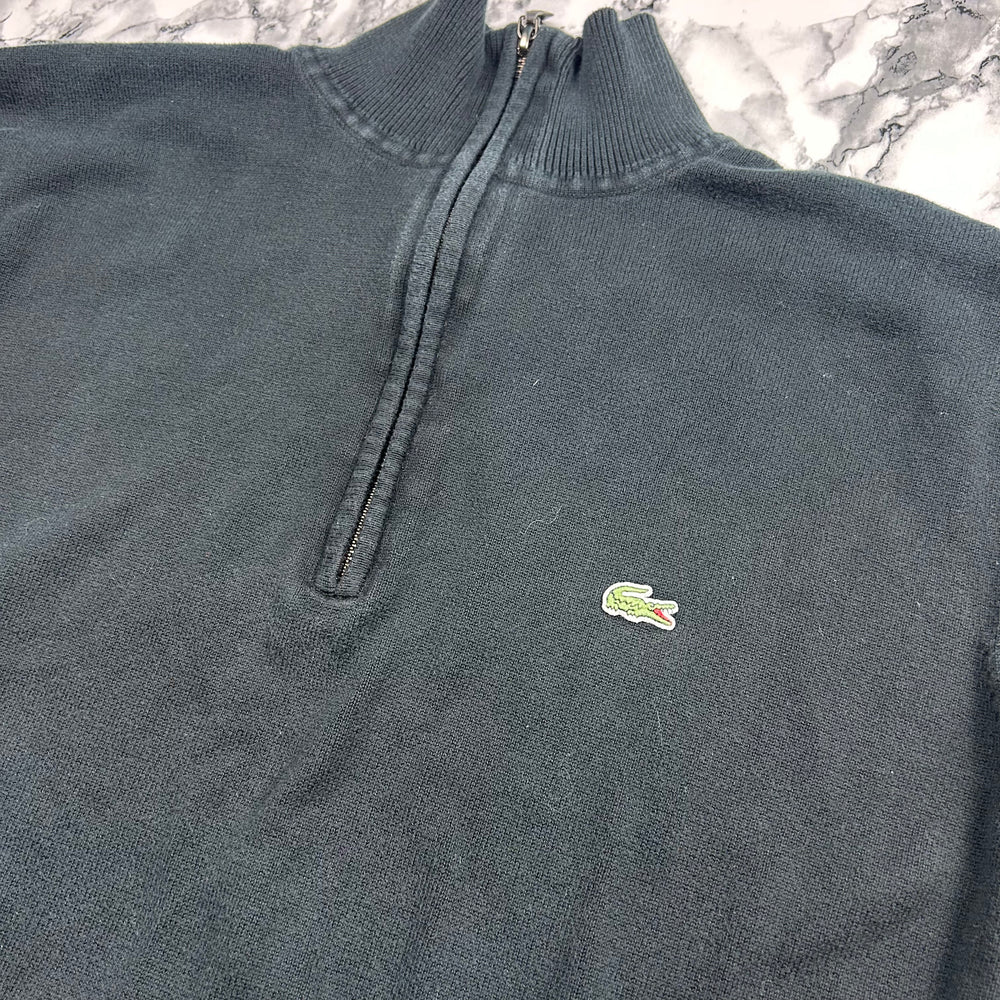 (M) Vintage Lacoste Rollkragen Pullover Rolli Schwarz