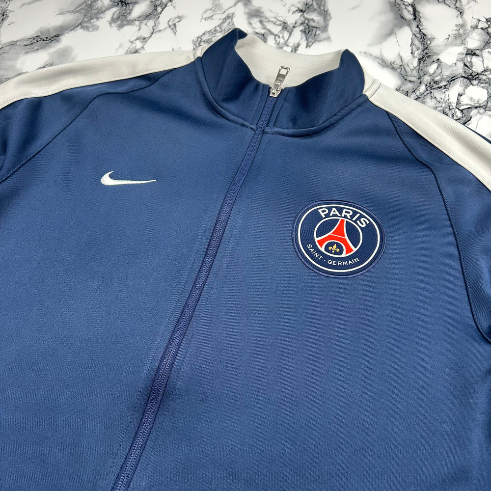 (L) Vintage Nike Paris Saint Germain Trainingsjacke Trackjacket Dunkelblau