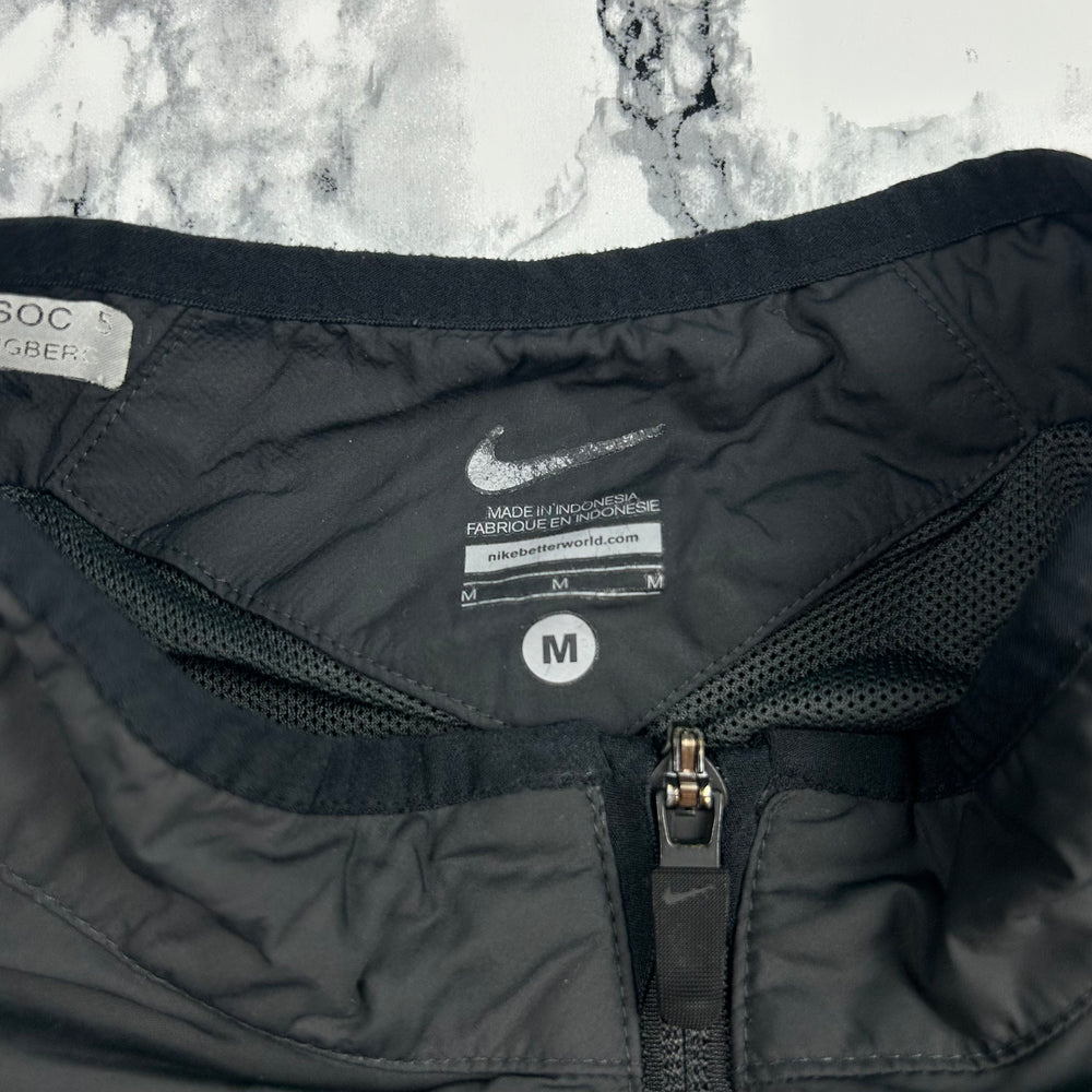 (M) Vintage Nike Nylon Windbreaker Schwarz Blau