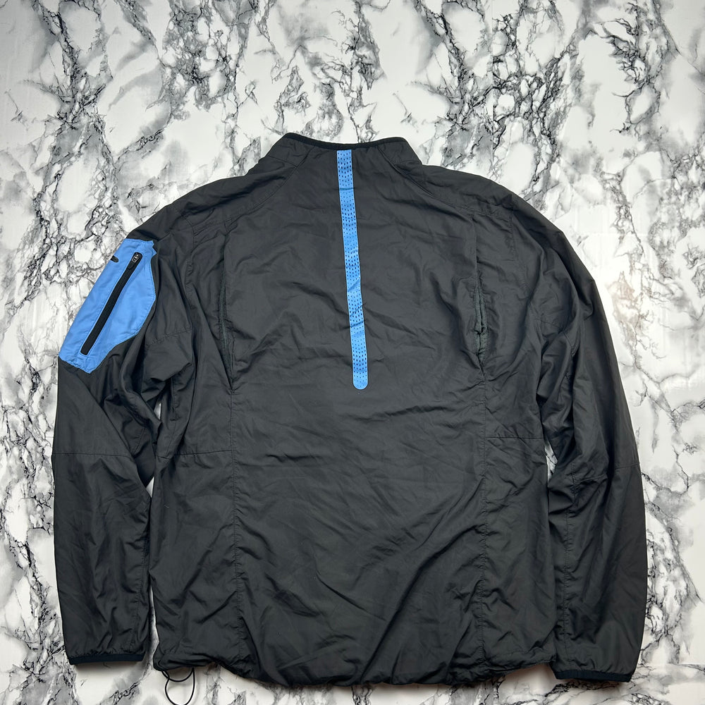 (M) Vintage Nike Nylon Windbreaker Schwarz Blau