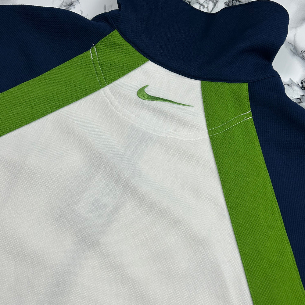 (M) Vintage Nike 90s Retro Trainingsanzug Tracksuit Blau Grün Weiß