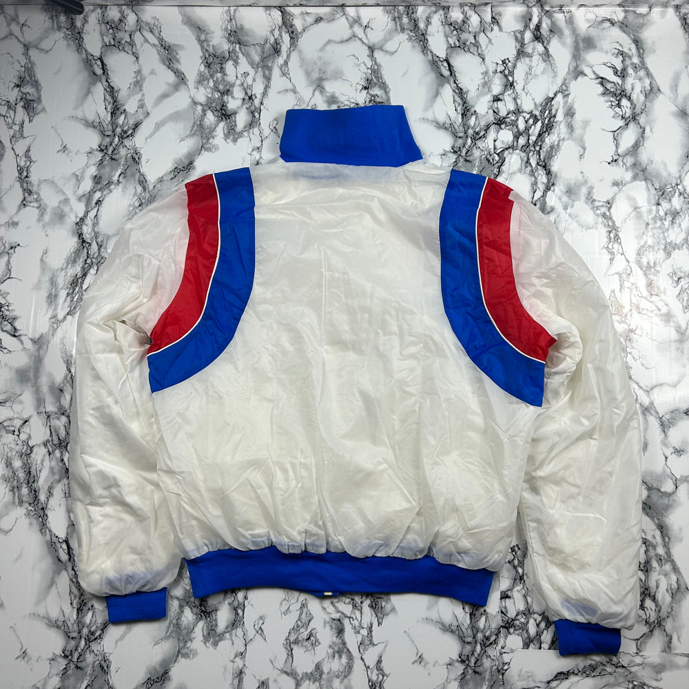 (M) Vintage US Champion Windbreaker Trackjacket Weiß Retro