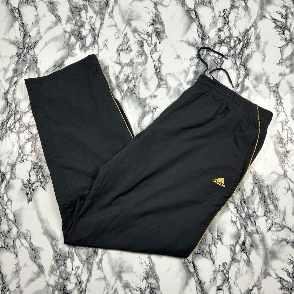 (L) Vintage Adidas F50 Trackpants Trainingshose Schwarz Gold