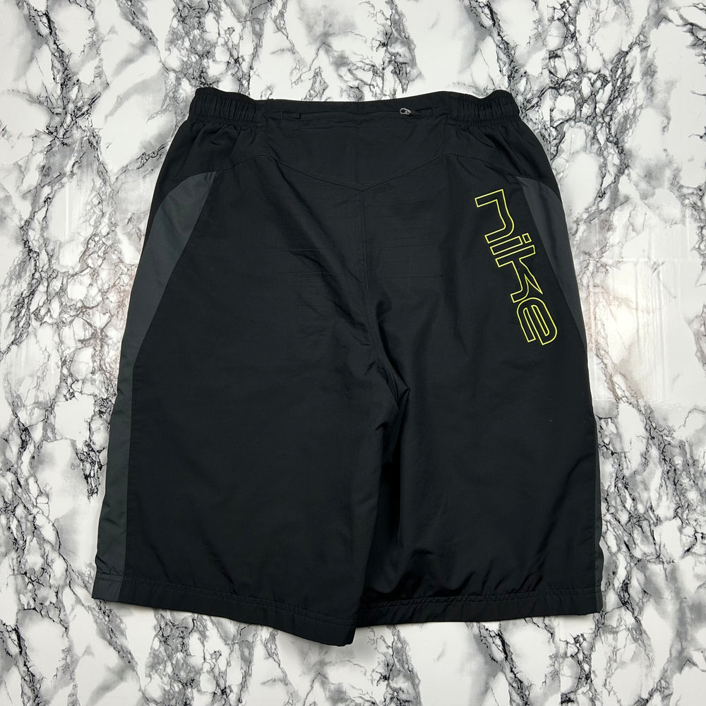 (M) Vintage Nike Trackshorts Shorts Nylon Schwarz